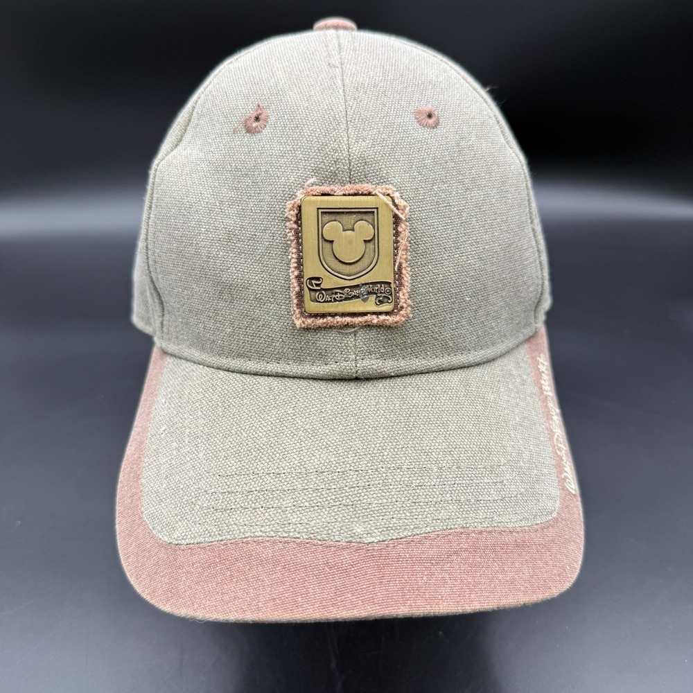 Disney Parks‎ Adult Baseball Cap Mickey Mouse Patch Green Brown Hat